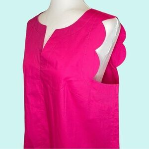 👄 MAEVE Scalloped Top, New ANTHRO buy, Sz L, pretty in pink structured tank